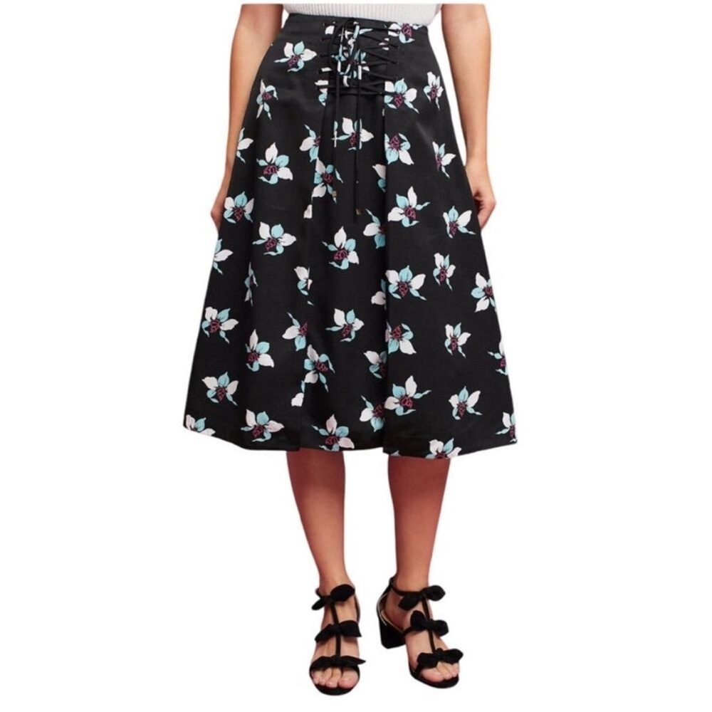 Maeve Anthropology Zadie Floral Midi Skirt